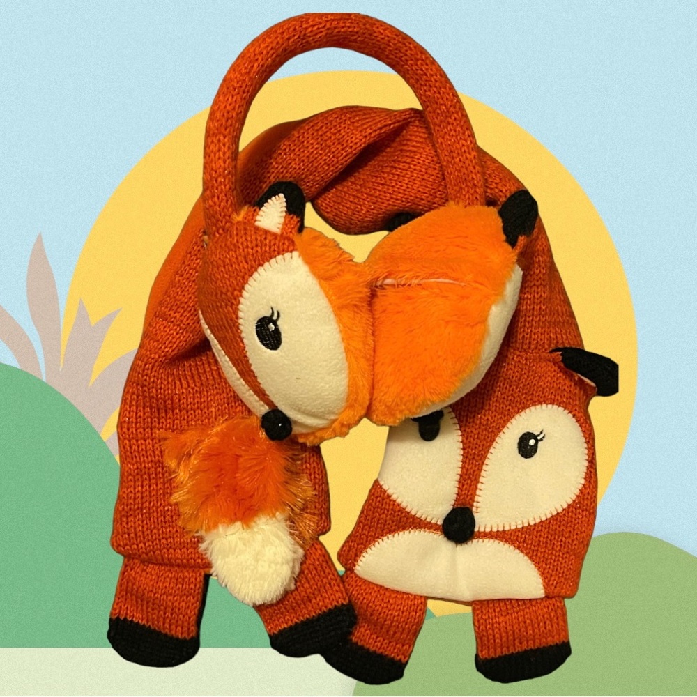 Fox 🦊 matching scarf and ear muffs